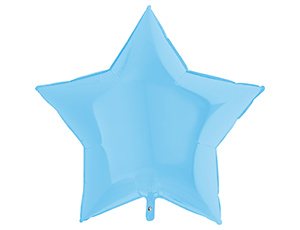 Шар Г Б/РИС Звезда 36" Пастель "Matte Blue"