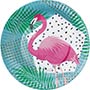Тарелка бумажная "Фламинго" 17 см 6 шт