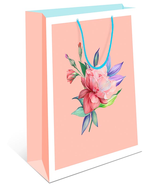 Пакет подарочный "Красивый цветок" (АА)